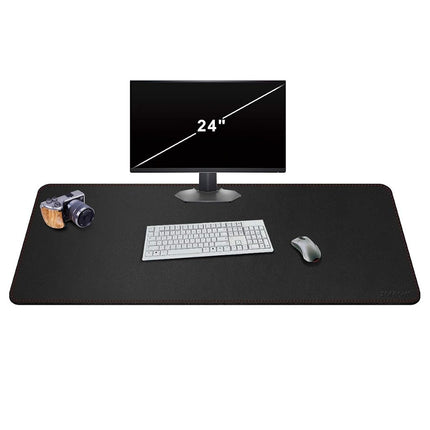 ZORESYN 3XL Large Mouse Pad (120 x 60cm) - PU Leather Extended Gaming Mousepad Desk Mat - Nonslip Base and Waterproof Desktop Keyboard Extended Mouse Mat (Black, 3X-Large)