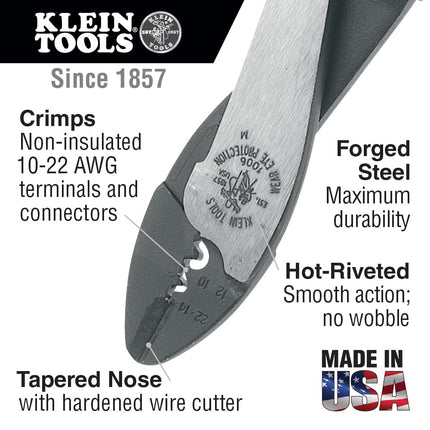 Crimping/Cutting Tool for Non-Insulated Terminals Klein Tools 1006