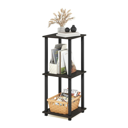 Furinno SIMPLISTIC Set of 2, 2-Tier Side Table, Espresso