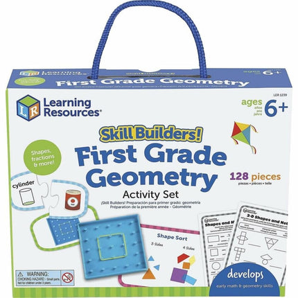 Skill Builders! 1st Grade Geometry, Homeschool Curriculum, First Grade Learning Games, First Grade Learning Materials, 128 Pieces, Age 6+
