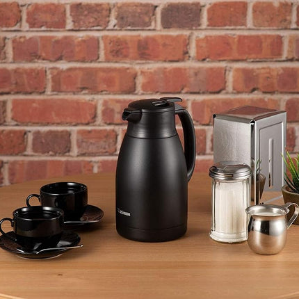 Zojirushi SH-HC15BM Jarra térmica de acero inoxidable, 1.5 litros, negro mate