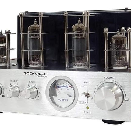 Rockville BluTube WD Amplificador de válvulas de 70W/receptor estéreo doméstico, Bluetooth, HDMI, óptico, para audiófilos y entusiastas del cine en casa