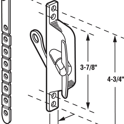 Prime-Line Products H 3546 Louver Operator, Universal, Aluminum Finish