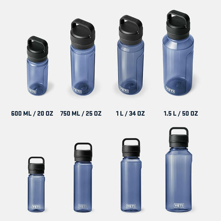 YETI Yonder 1.5L/50 oz Water Bottle with Leakproof Yonder Chug Cap, Navy
