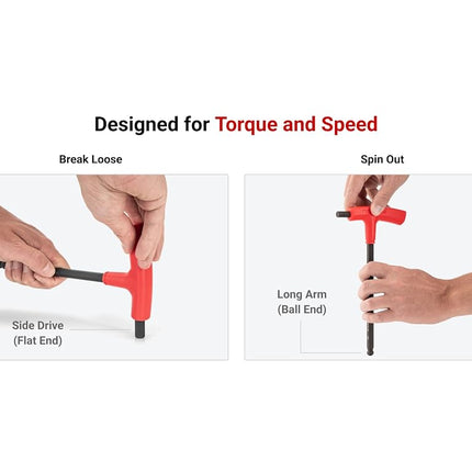 TEKTON Clé Allen à poignée en T à embout sphérique de 6 mm | KTX38060