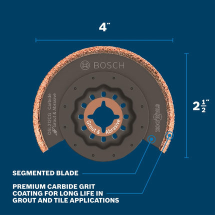 Bosch OSL212CG Starlock Oscillating Multi Tool Carbide Grit Segmented Saw Blade, 2-1/2"