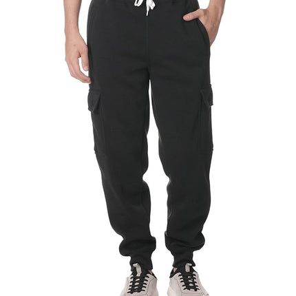 Southpole Men's Active Fleece Open Bottom Sweatpants-Regular and Big & Tall Sizes, Black, XXL