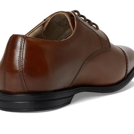 Florsheim Unisex-Child Reveal Cap Toe Ox, Jr. (Toddler/Little Big Kid) Oxford, Cognac, 3.5 US Wide Big Kid