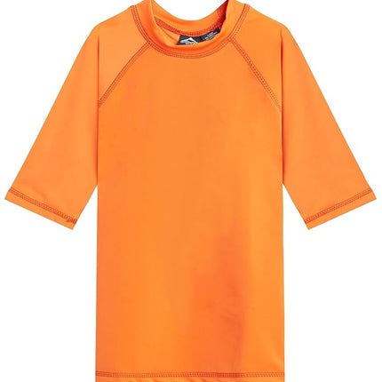 Kanu Surf Little Boys' Toddler Fiji UPF 50+ Sun Protective Rashguard, Orange, 5T