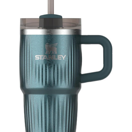 Stanley Quencher H2.0 Tumbler with Handle and Straw 20 oz | Flowstate 3-Position Lid | Cup Holder Compatible for Travel | Insulated Stainless Steel Cup | BPA-Free | Fluted Marina Shine