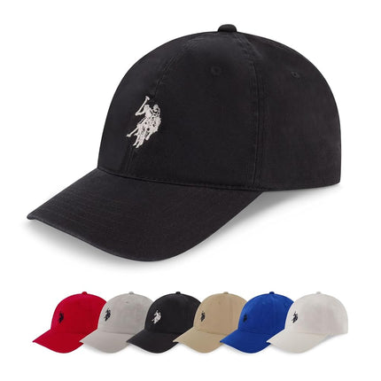 U.S. POLO ASSN. Concept One Small Polo Pony Logo Baseball Hat, 100% Cotton, Adjustable Cap, Black