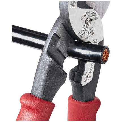 Journeyman High-Leverage Wire Cable Cutter and Stripper for Cutting Aluminum, Soft Copper and Communications Cable Klein Tools J63225N