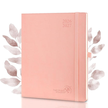 POPRUN Weekly Planner 2026-2027 Diary,Soft PU Plan