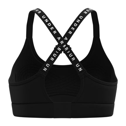 Under Armour Infinity Covered Mid Sport Bra, Women Black, Black / Black / Jet Gray (001), XS