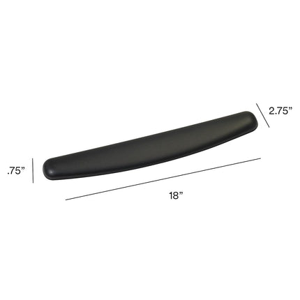 3M Gel Wrist Rest Leatherette Black WR309LE with Antimicrobial Product Protect