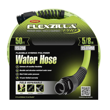 Flexzilla HFZGSK01 Water Hose, ZillaGreen, 5/8" (inches) x 50' (feet)