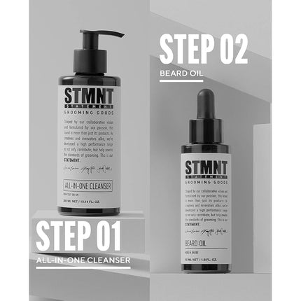 STMNT STATEMENT GROOMING GOODS Beard Oil 50 ml Moisturising Beard Oil Made from Natural Oils for a Soft Beard Free from Silicones Vegan & PETA-Certified
