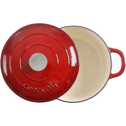 Gibson Home 69141.02 Artisan Scarlet Cast Iron Dutch Oven, 5 Quart, Red