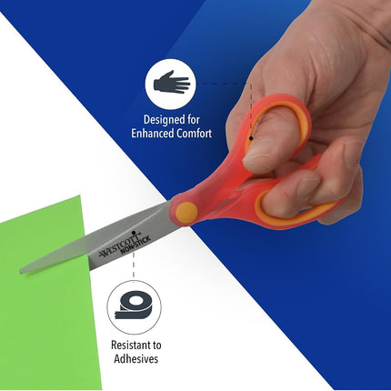 Westcott Student Non-Stick Scissors, 7" (17832)