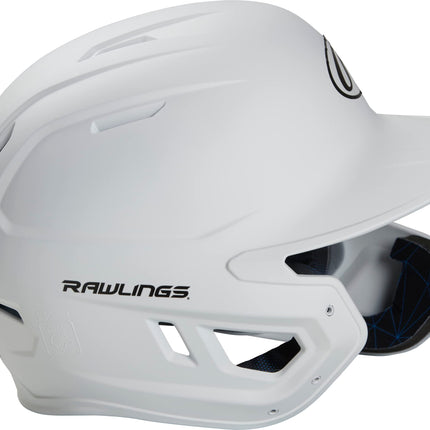 Rawlings | MACH ADJUST Batting Helmet with Extension Flap | Right Hand Batter | Junior (6 3/8" - 7 1/8") | Matte White