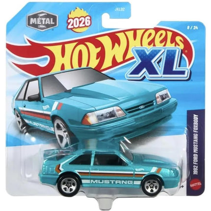 Hot Wheels XL 1992 Ford Mustang Foxbody [Blue] 8/2