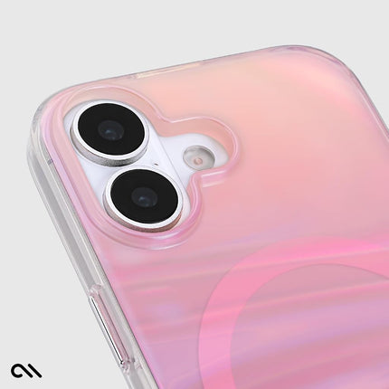 Case-Mate Soap Bubble iPhone 17 Case [Compatible with MagSafe] - Stylish Phone Case for Women with 12ft Drop Protection - Premium Magnetic Cover for iPhone 17 - Peach Iridescent