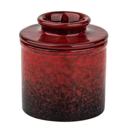 Pottery Butter Keeper Crock Butter Crock Red Frenc