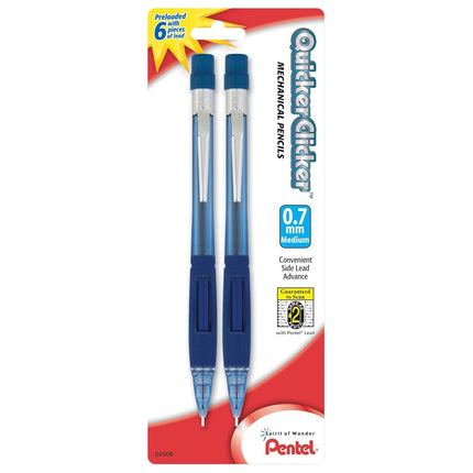 Quicker Clicker Automatic Pencil, 0.70 mm, Assorted, 2/Pack