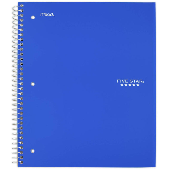 Five Star Spiral Notebook, 5 Subject, Wide Ruled P