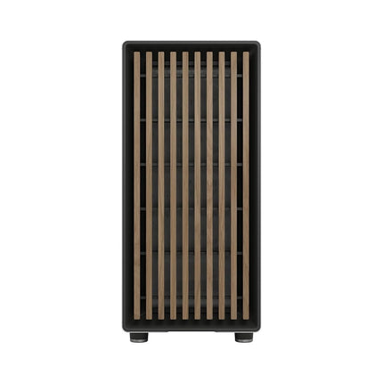 Fractal Design North Chalk White Tempered Glass Clear - Wood Oak front - Glass side panel - Two 140mm Aspect PWM fans included - Type C USB - ATX Airflow Mid Tower PC Gaming Case