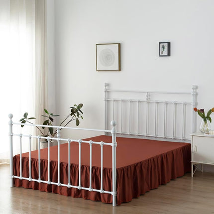 xuan dian Bed Skirt Full Size Ruffled Bed Skirts with Split Corners