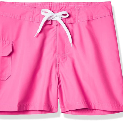 Kanu Surf Sassy UPF 50+ Board Short para Niñas Pequeñas, Rosa Neón, Grande