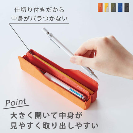 King Jim 2150W-001 Pakari Yokoki, Wide Type, Orange