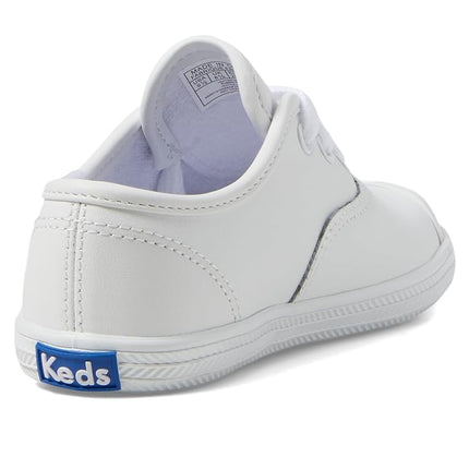 Zapatillas Keds de Niña Champion Toe Cap (Niña pequeña/Bebé), cuero blanco, 10 Niño pequeño