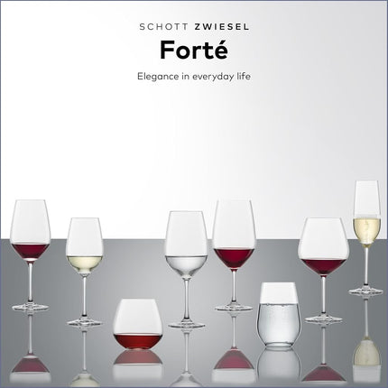 Schott Zwiesel Tritan Crystal Glass Forte Stemware Collection Claret Burgundy Red Wine Glass, 25-Ounce, Set of 6