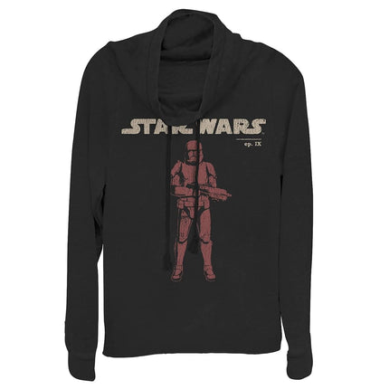 STAR WARS Junior Sweat-shirt à col bénitier Retro Sith Trooper The Rise of Skywalker - Noir - Petite taille, Noir, Petite taille