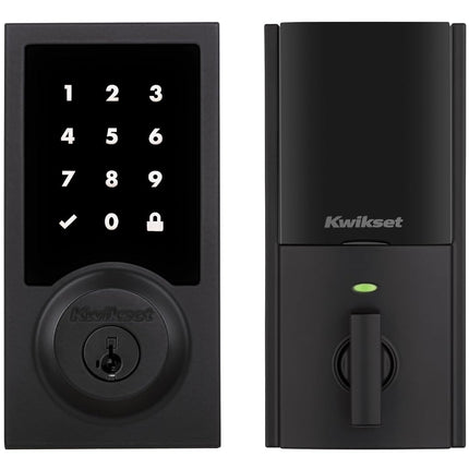 Kwikset 99180-012 HomeConnect 918 Contemporary in Matte Black Electronic Deadbolt