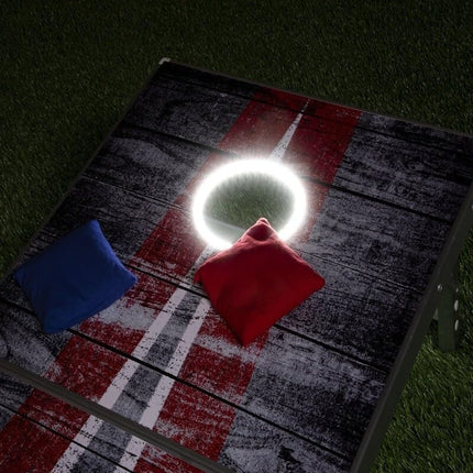 GoSports LED Rustic Design Cornhole Set, Regulation Size