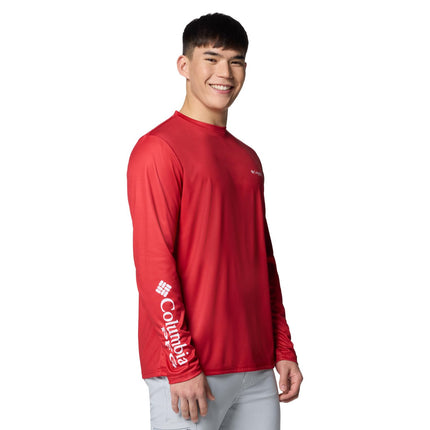 Columbia Men's Terminal Tackle PFG Statetriot Long Sleeve, Red Spark/Clean Line Pride FL Dorado, Small