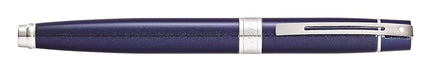 Sheaffer 300 - Refillable fountain pen, fine nib, glossy blue finish, chrome plate trim