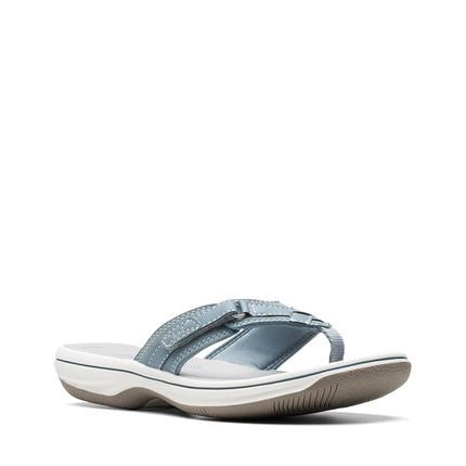 Clarks Women's 26142714 Flip-Flop, Blue Grey Synthetic, 5.5 UK