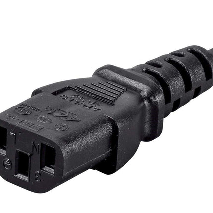 Monoprice 12ft 18AWG Power Cord Cable w/ 3 Conductor PC Power Connector Socket, 10A (NEMA 5-15P to IEC-320-C13)