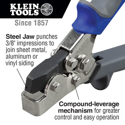 Punch Set, Snap Lock Punch Tool for Sheet Metal, Vinyl and Aluminum Siding Klein Tools 86528