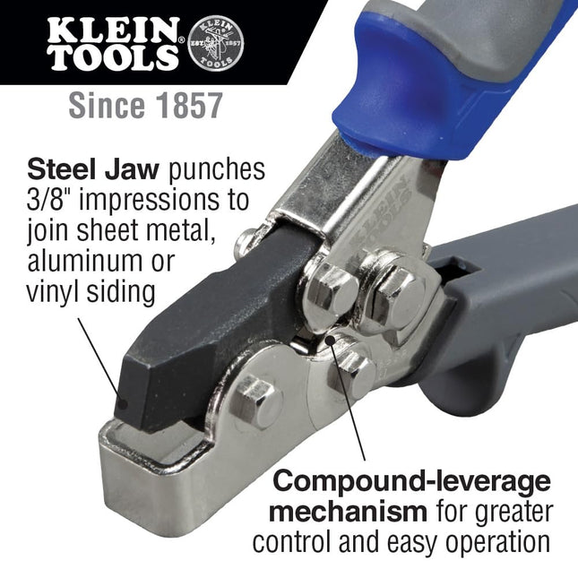 Punch Set, Snap Lock Punch Tool for Sheet Metal, Vinyl and Aluminum Siding Klein Tools 86528