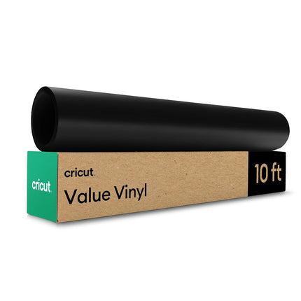 Cricut Value Removable Adhesive Vinyl, 30.5 cm x 3 m, Black, Ideal for Personalised Decals, Labels & DIY Crafts, Removes Without Residue for All Cricut Cutting Machines
