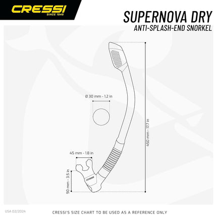 Cressi Supernova Dry, Negro/Rojo, Talla Única