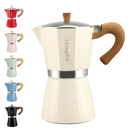 Mongdio Stovetop Espresso Maker Moka Pot, Cuban Co