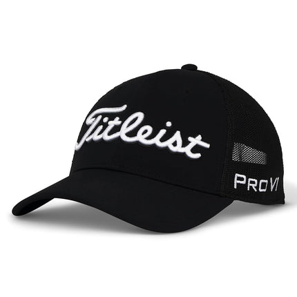 Gorra de golf Titleist Tour Performance Mesh para hombre, talla estándar, negro/blanco