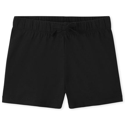 Shorts de tous les jours à enfiler pour filles The Children's Place, noir uni, grande taille