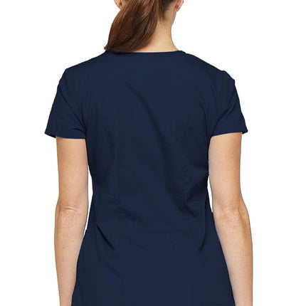 Dickies Women's EDS Signature Scrubs Jr. Fit V-Neck Top - Blue - 3X-Large